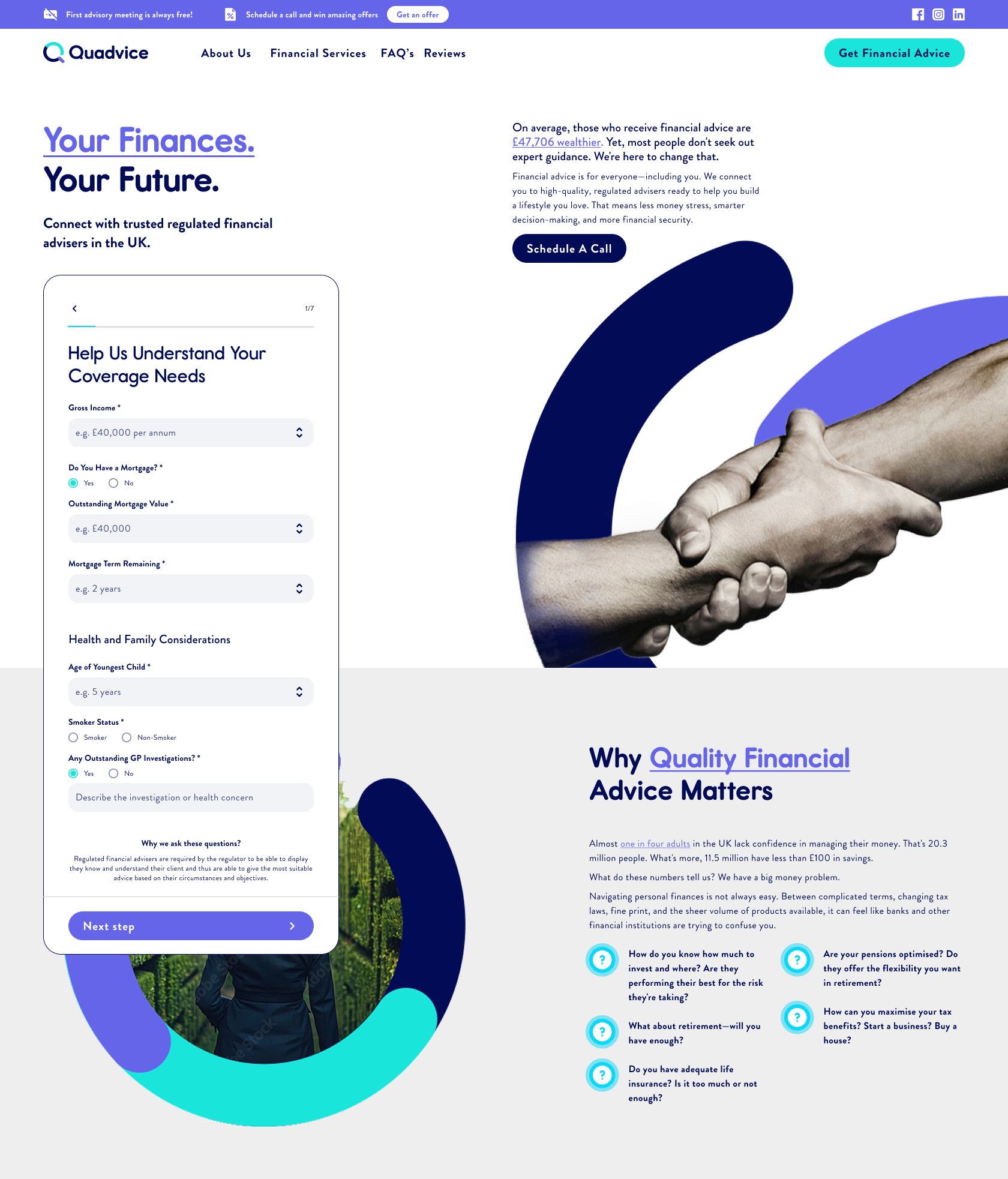 Quadvice assessment journey