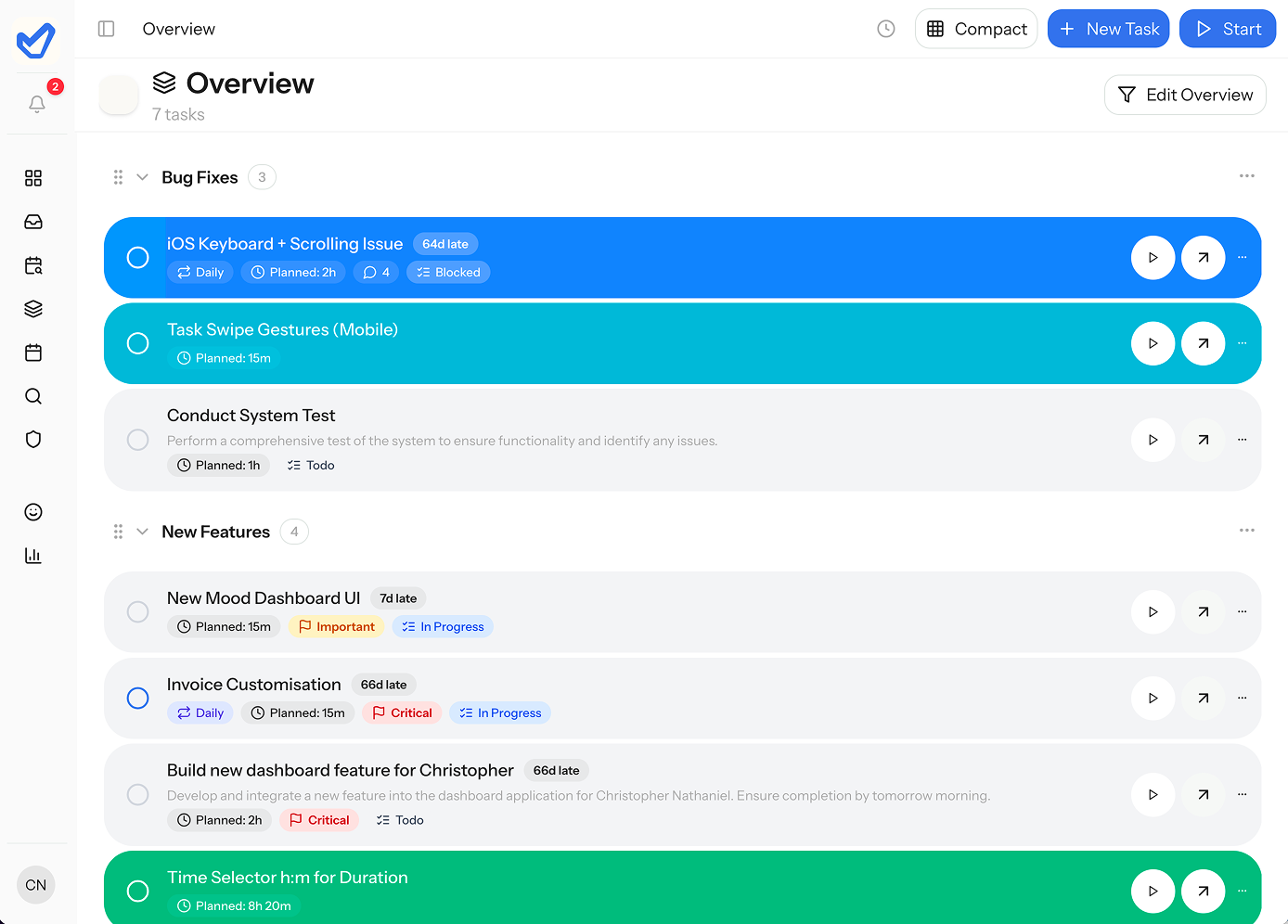 TakeTmrw project interface